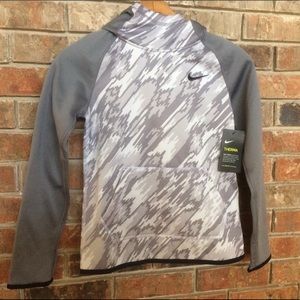 Nike Dri-Fit Therma Hoodie Girls Sz S (8) Grey